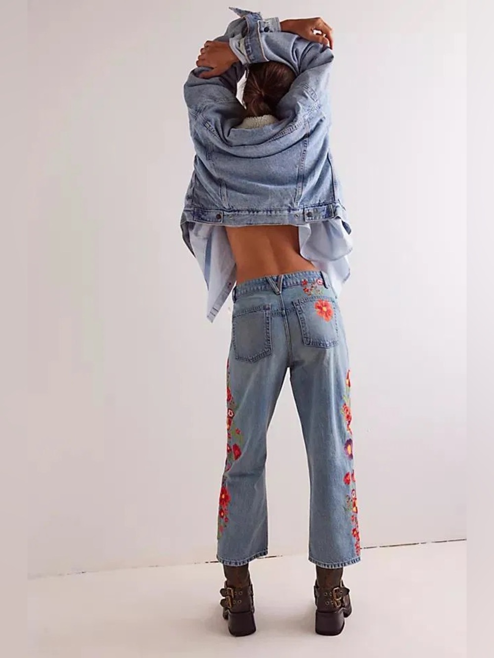 We The Free Willow Floral Embroidered Jeans - Picture 2 of 7